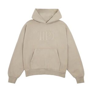 Taylor Swift TTPD Embossed Tan Beige Hoodie